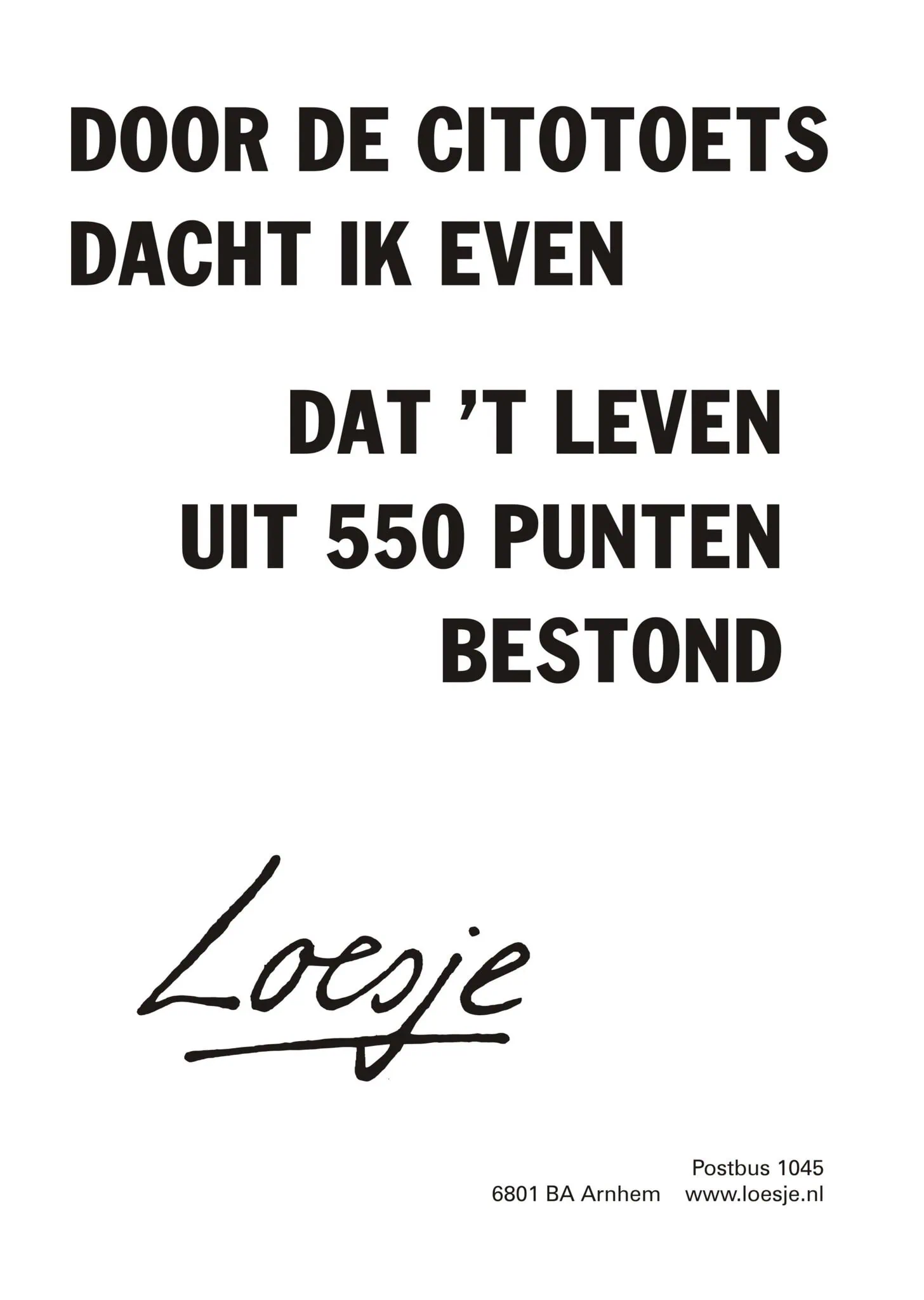 Wat vindt Loesje?